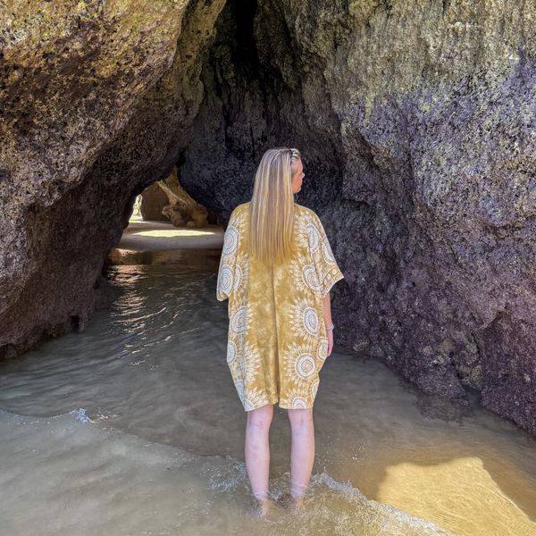 "Amber Coast" Kimono