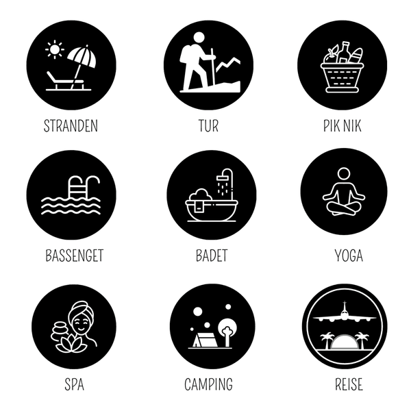 "REFVIKSANDEN" Badelaken - Sort